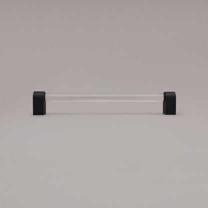 Hapny Clarity Acrylic Cabinet Pull - 12 in (304.8mm) (Appliance Pull) - Clear / Matte Black