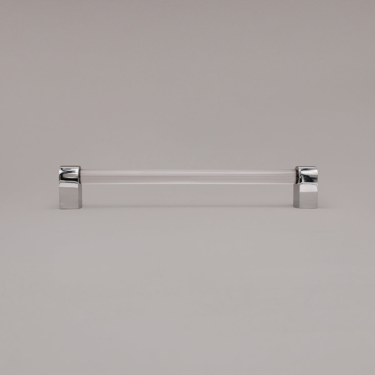 Hapny Clarity Acrylic Cabinet Pull - 12 in (304.8mm) (Appliance Pull) - Clear / Polished Nickel