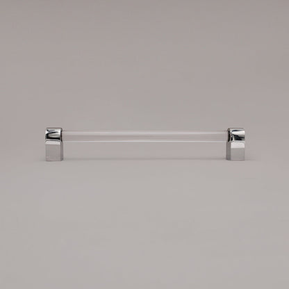 Hapny Clarity Acrylic Cabinet Pull - 12 in (304.8mm) (Appliance Pull) - Clear / Polished Nickel