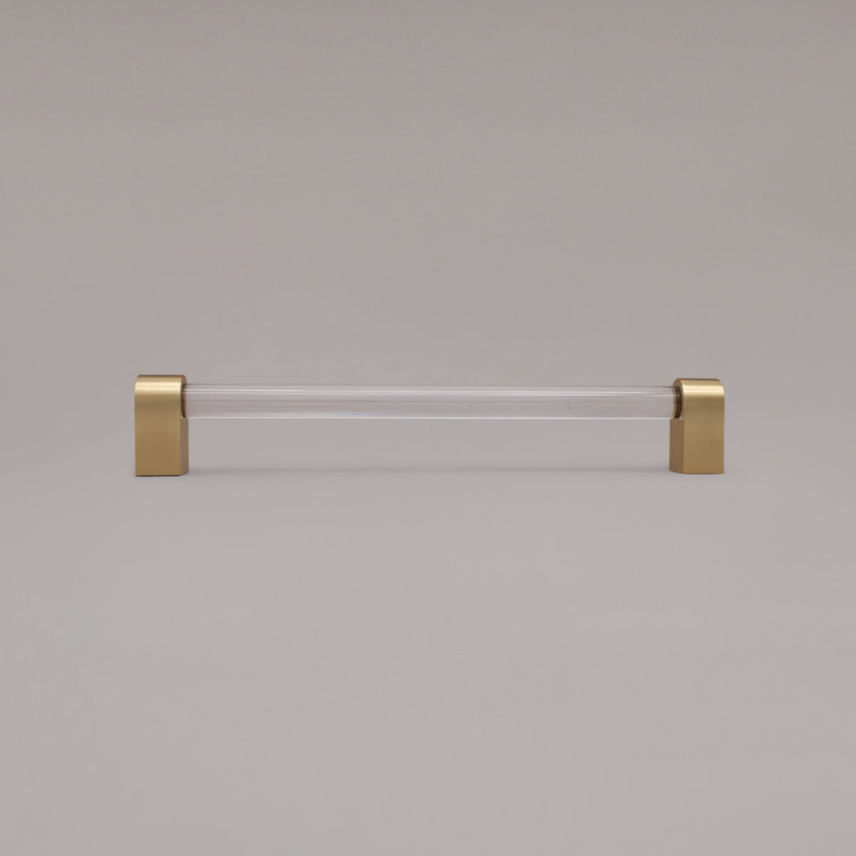 Hapny Clarity Acrylic Cabinet Pull - 12 in (304.8mm) (Appliance Pull) - Clear / Satin Brass