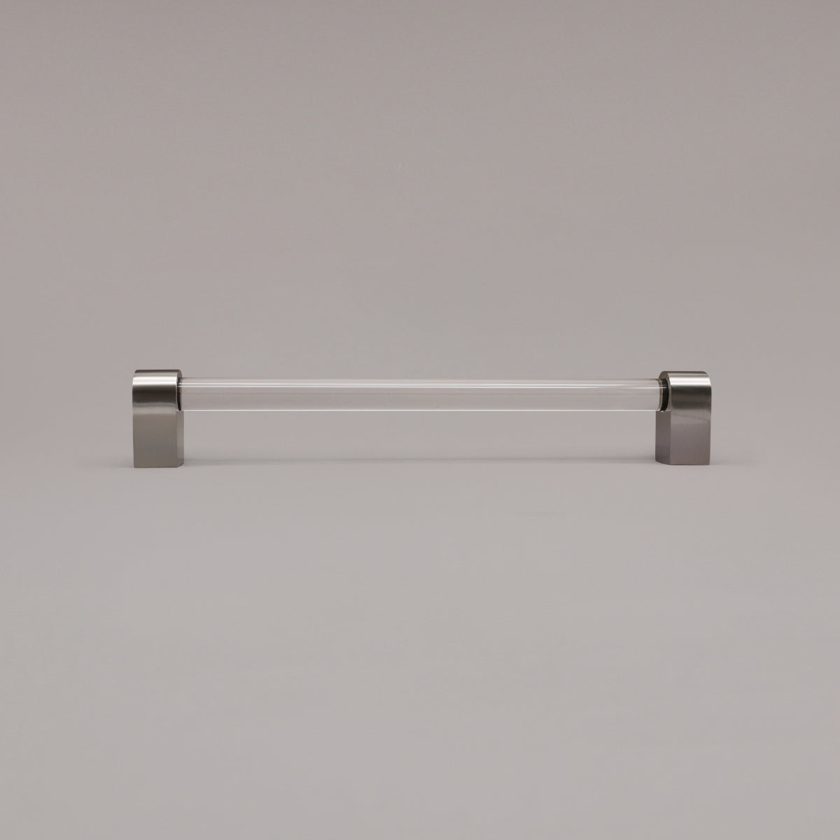 Hapny Clarity Acrylic Cabinet Pull - 12 in (304.8mm) (Appliance Pull) - Clear / Satin Nickel