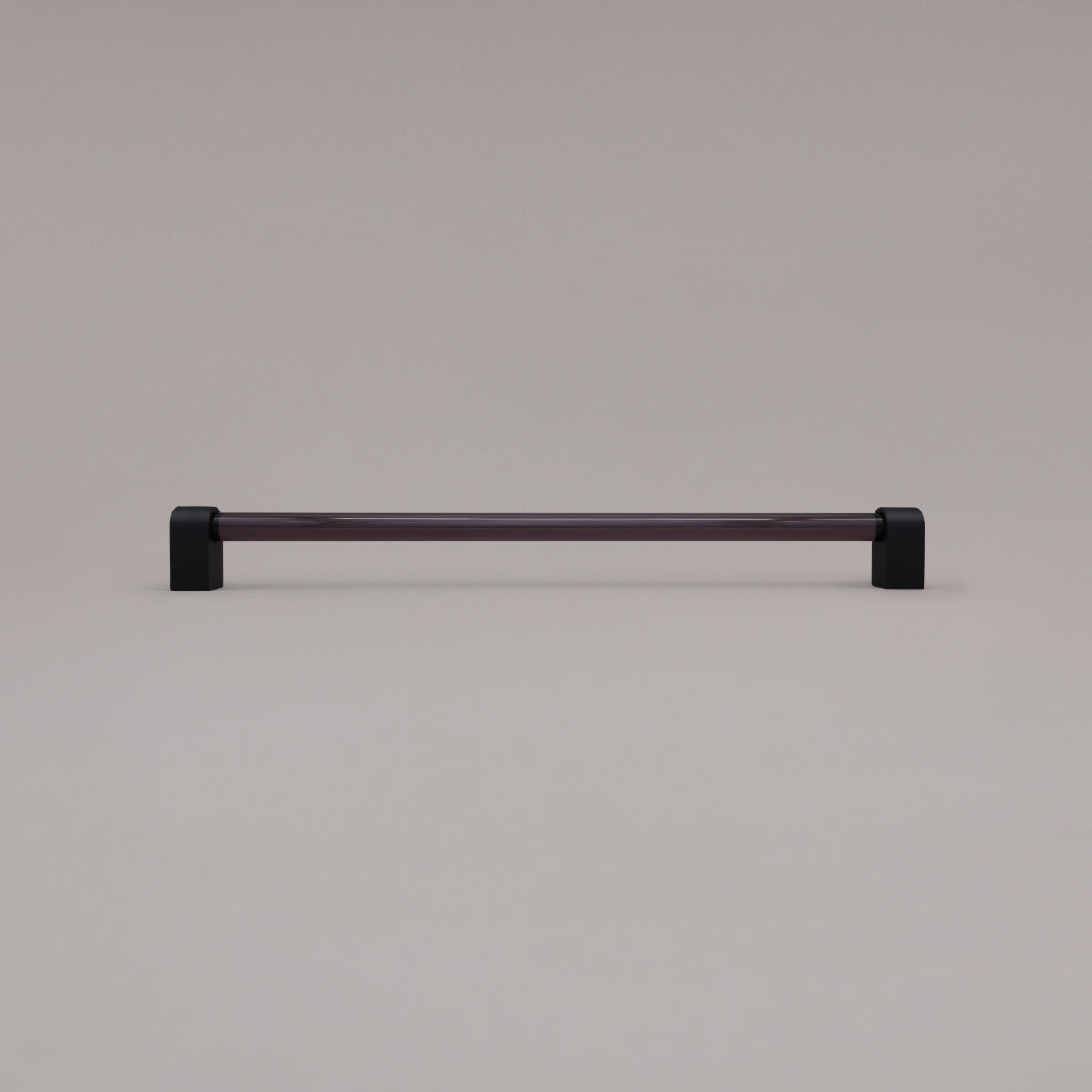 Hapny Clarity Acrylic Cabinet Pull - 18 in (457.2mm) (Appliance Pull) - Smoke / Matte Black