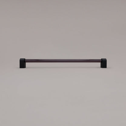 Hapny Clarity Acrylic Cabinet Pull - 18 in (457.2mm) (Appliance Pull) - Smoke / Matte Black
