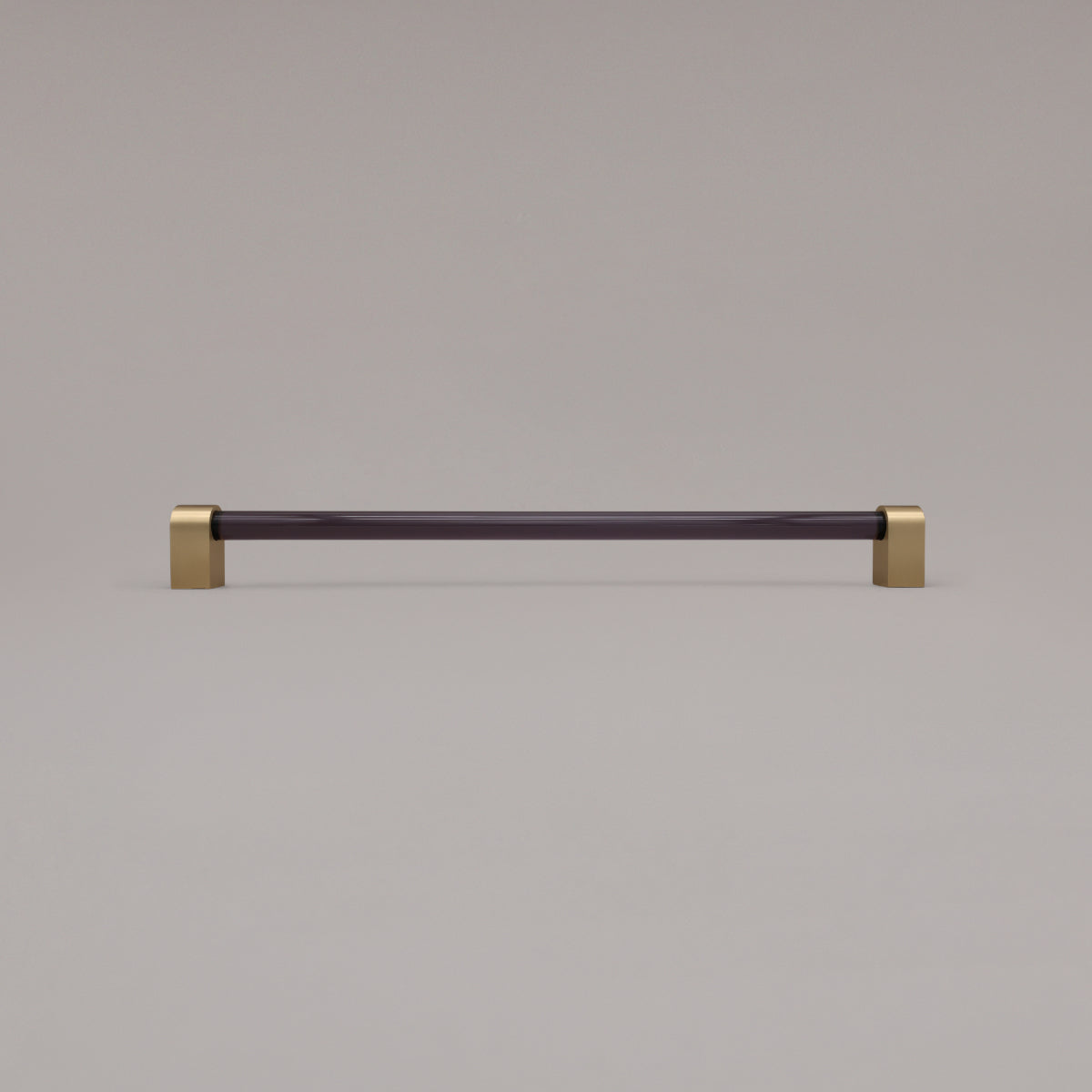 Hapny Clarity Acrylic Cabinet Pull - 18 in (457.2mm) (Appliance Pull) - Smoke / Satin Brass