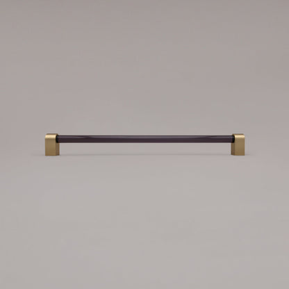 Hapny Clarity Acrylic Cabinet Pull - 18 in (457.2mm) (Appliance Pull) - Smoke / Satin Brass