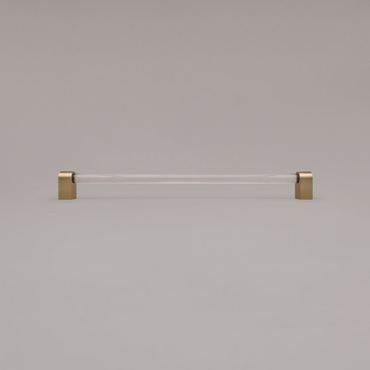 Hapny Clarity Acrylic Cabinet Pull - 18 in (457.2mm) (Appliance Pull) - Clear / Satin Brass