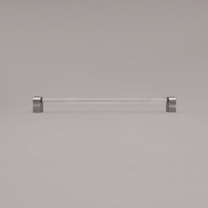 Hapny Clarity Acrylic Cabinet Pull - 18 in (457.2mm) (Appliance Pull) - Clear / Satin Nickel