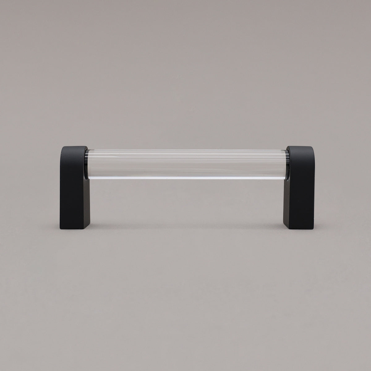 Hapny Clarity Acrylic Cabinet Pull - 96mm (3-3/4 in) - Clear / Matte Black