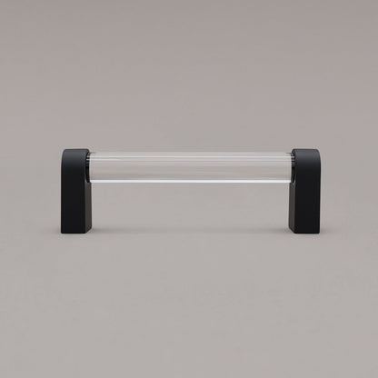 Hapny Clarity Acrylic Cabinet Pull - 96mm (3-3/4 in) - Clear / Matte Black