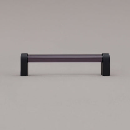 Hapny Clarity Acrylic Cabinet Pull - 5 in (127mm) - Smoke / Matte Black