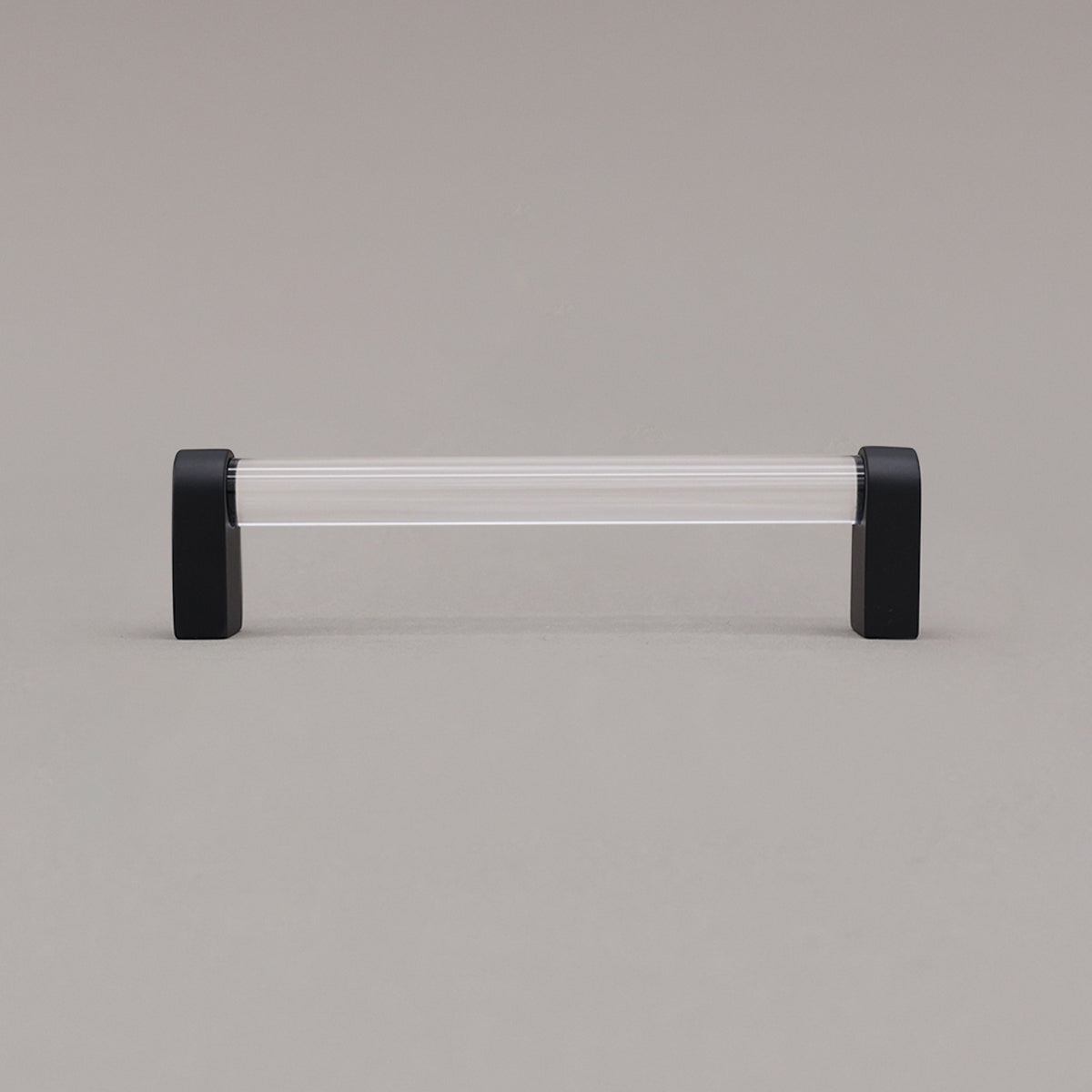 Hapny Clarity Acrylic Cabinet Pull - 5 in (127mm) - Clear / Matte Black