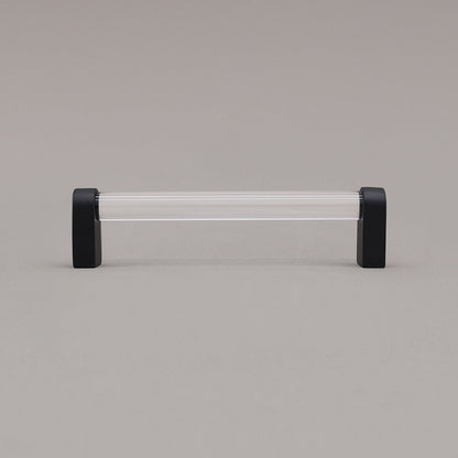 Hapny Clarity Acrylic Cabinet Pull - 5 in (127mm) - Clear / Matte Black