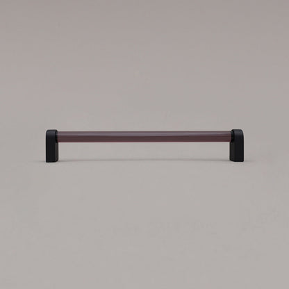 Hapny Clarity Acrylic Cabinet Pull - 8 in (203.2mm) - Smoke / Matte Black