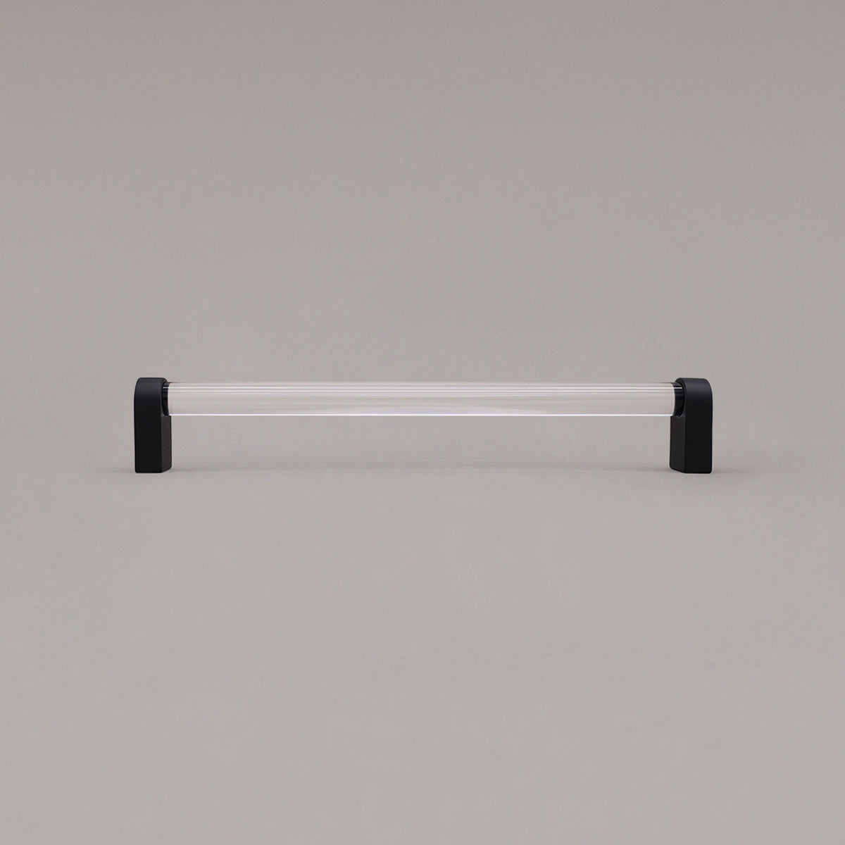 Hapny Clarity Acrylic Cabinet Pull - 8 in (203.2mm) - Clear / Matte Black