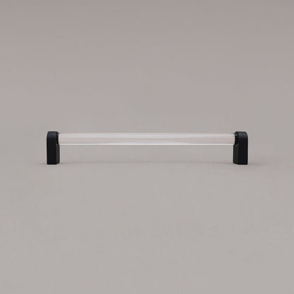 Hapny Clarity Acrylic Cabinet Pull - 8 in (203.2mm) - Clear / Matte Black