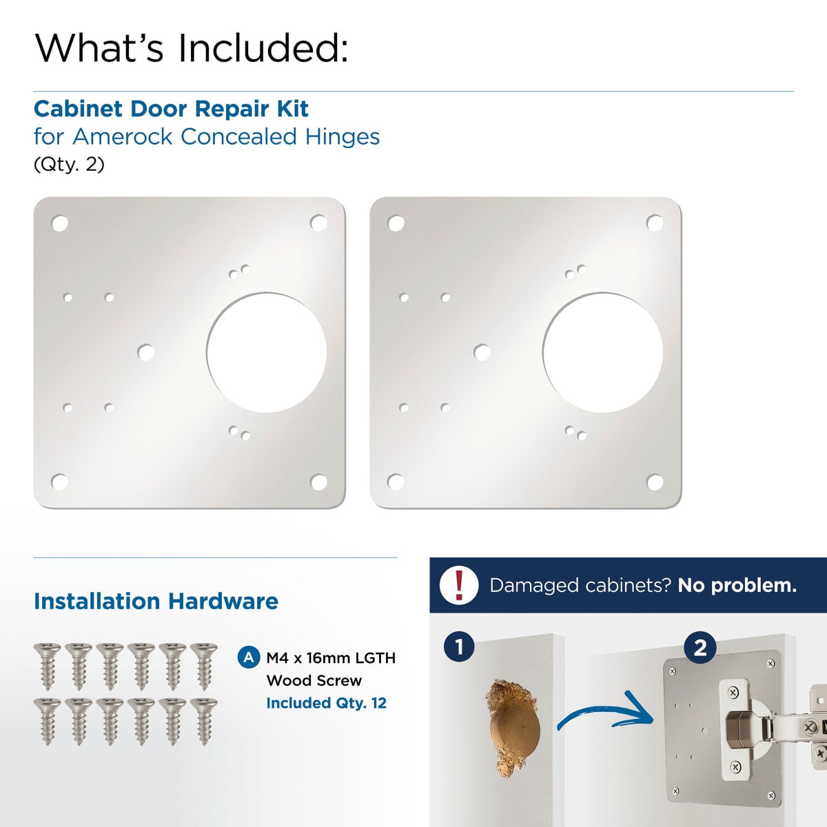 Amerock Hinge Repair Hinge Repair Plate
