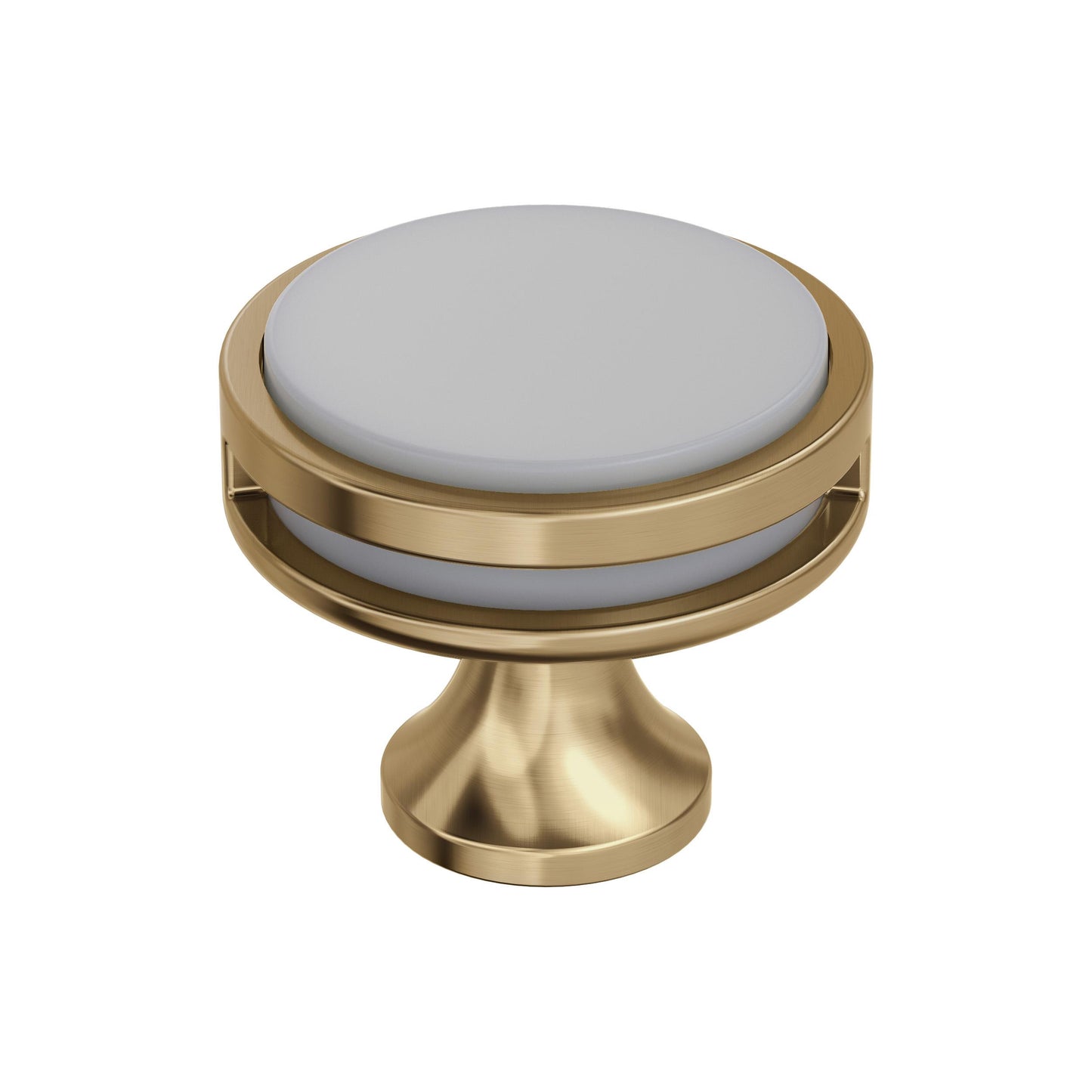 Amerock Oberon Knob - 1-3/8 inch (35mm) Diameter - Champagne Bronze/Frosted Acrylic