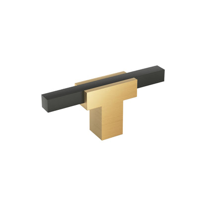 Amerock Urbanite Cabinet Knob - Champagne Bronze/Matte Black