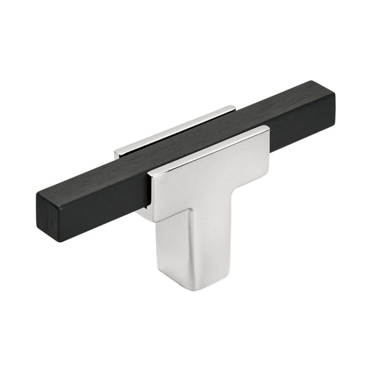 Amerock Urbanite Cabinet Knob - Polished Chrome/Brushed Matte Black