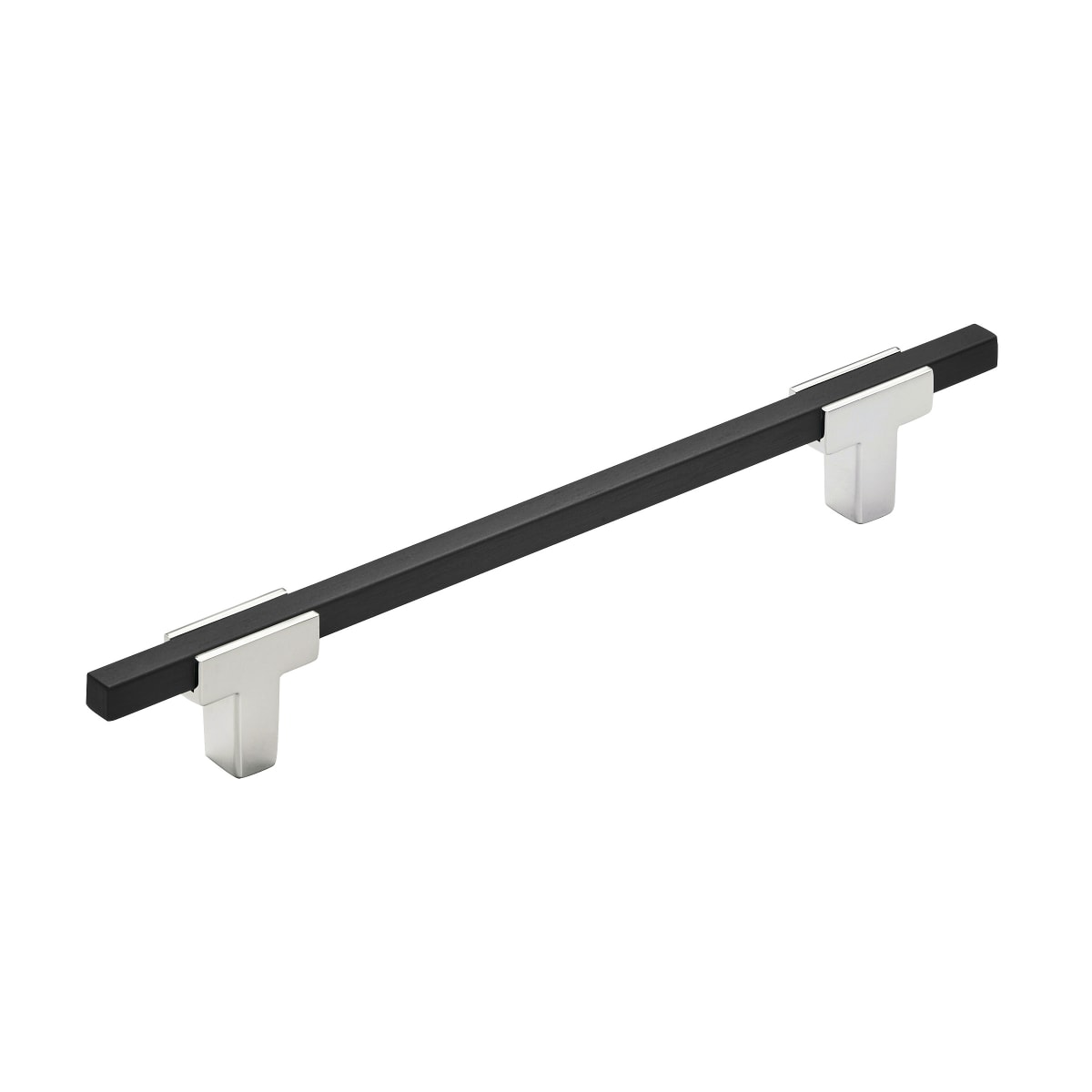 Amerock Urbanite Cabinet Pull - Polished Chrome/Brushed Matte Black