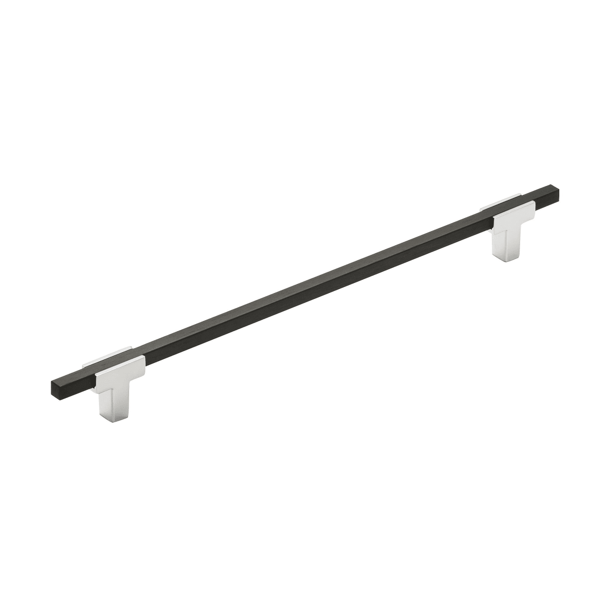 Amerock Urbanite Cabinet Pull - Polished Chrome/Brushed Matte Black