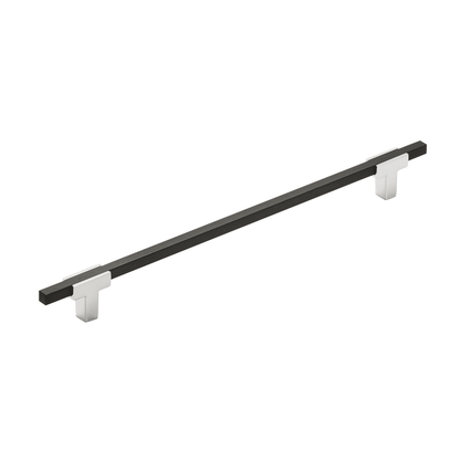 Amerock Urbanite Cabinet Pull - Polished Chrome/Brushed Matte Black