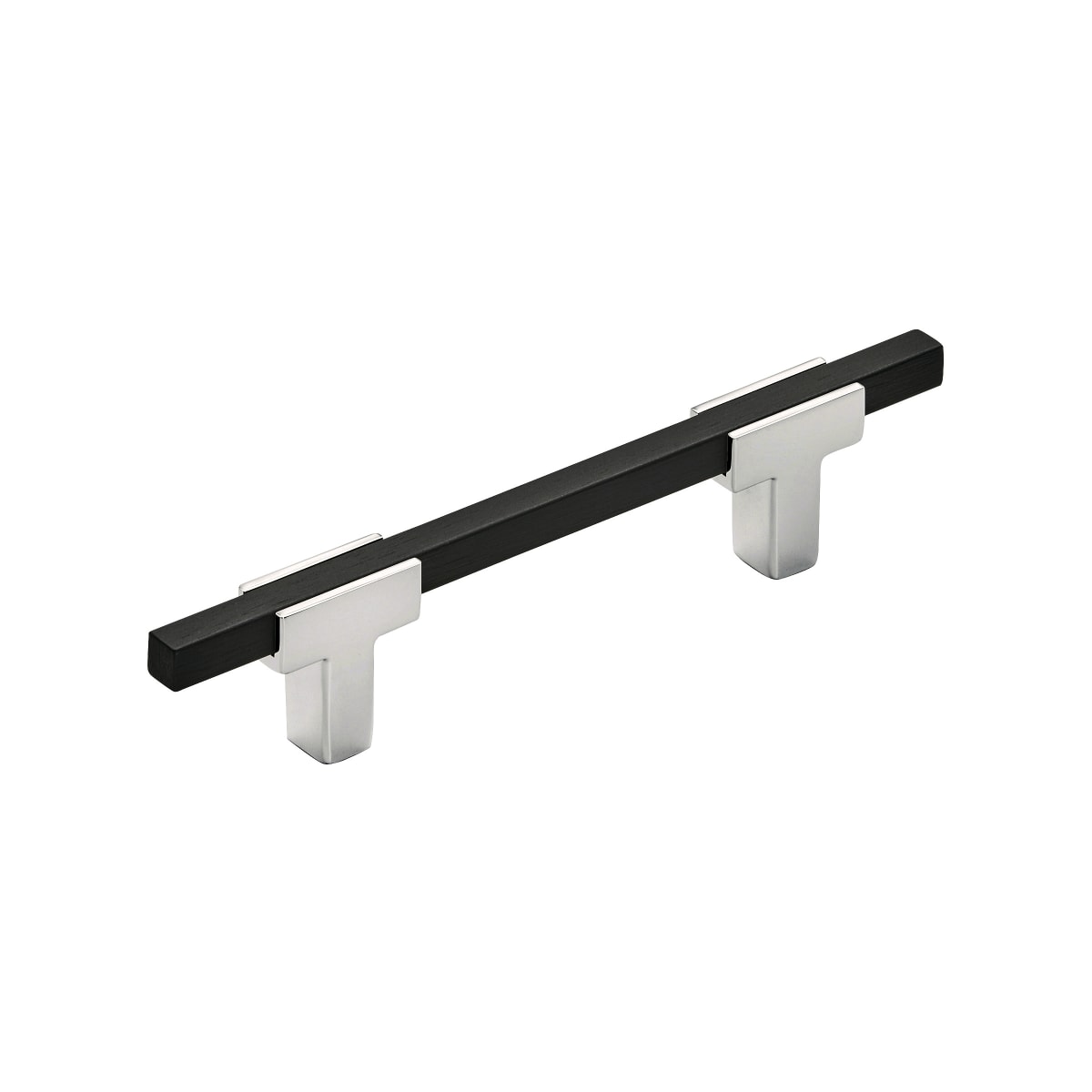 Amerock Urbanite Cabinet Pull - Polished Chrome/Brushed Matte Black