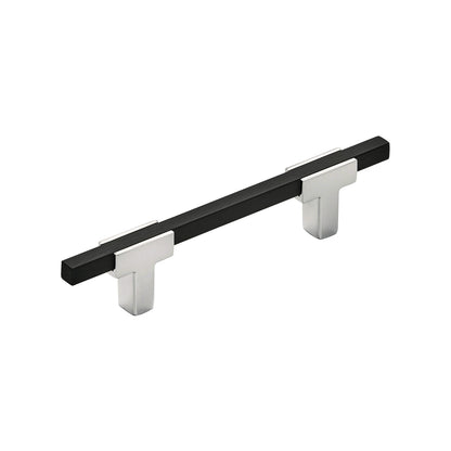 Amerock Urbanite Cabinet Pull - Polished Chrome/Brushed Matte Black