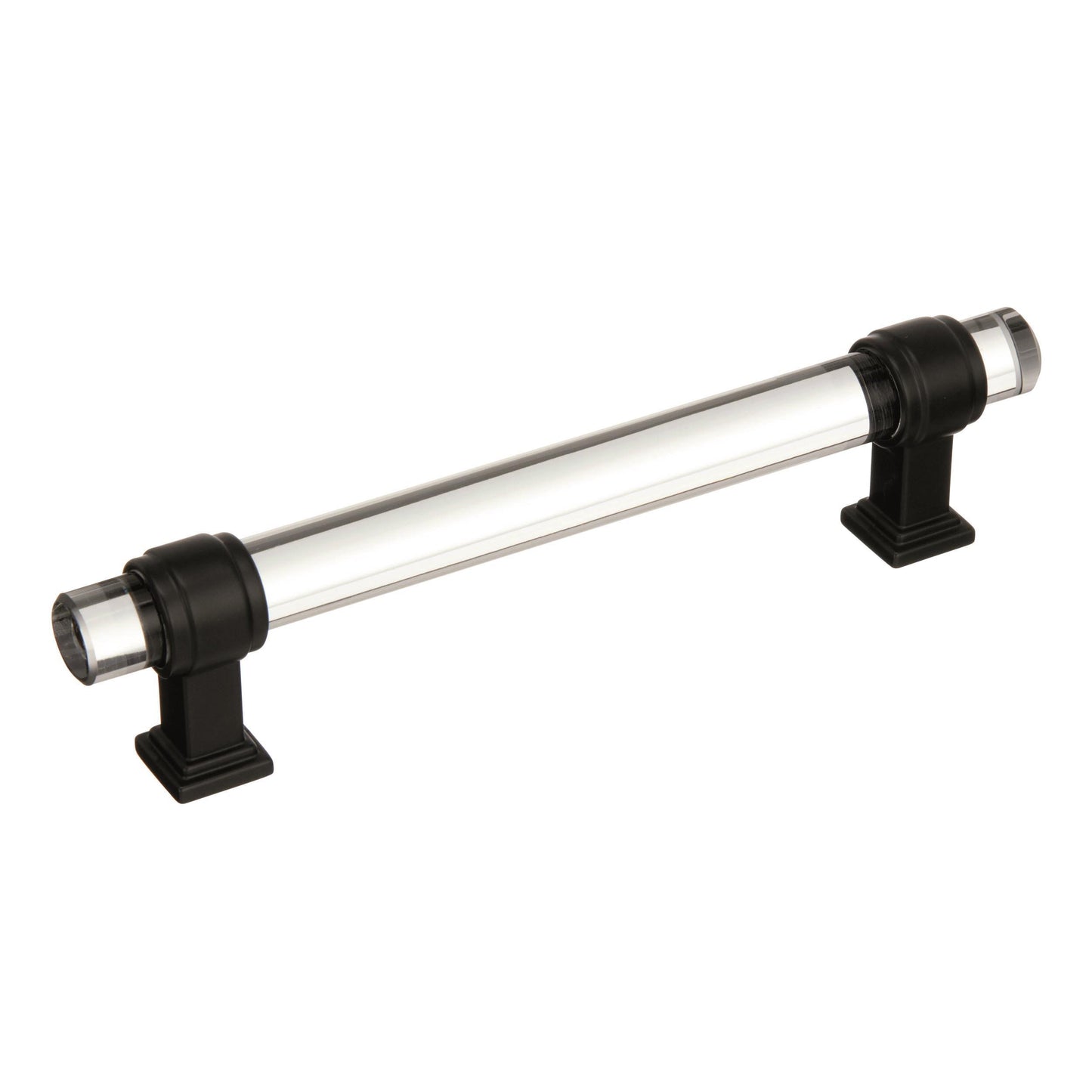 Amerock Glacio Pull - 5-1/16 inch (128mm) CTC - Clear/Black Bronze
