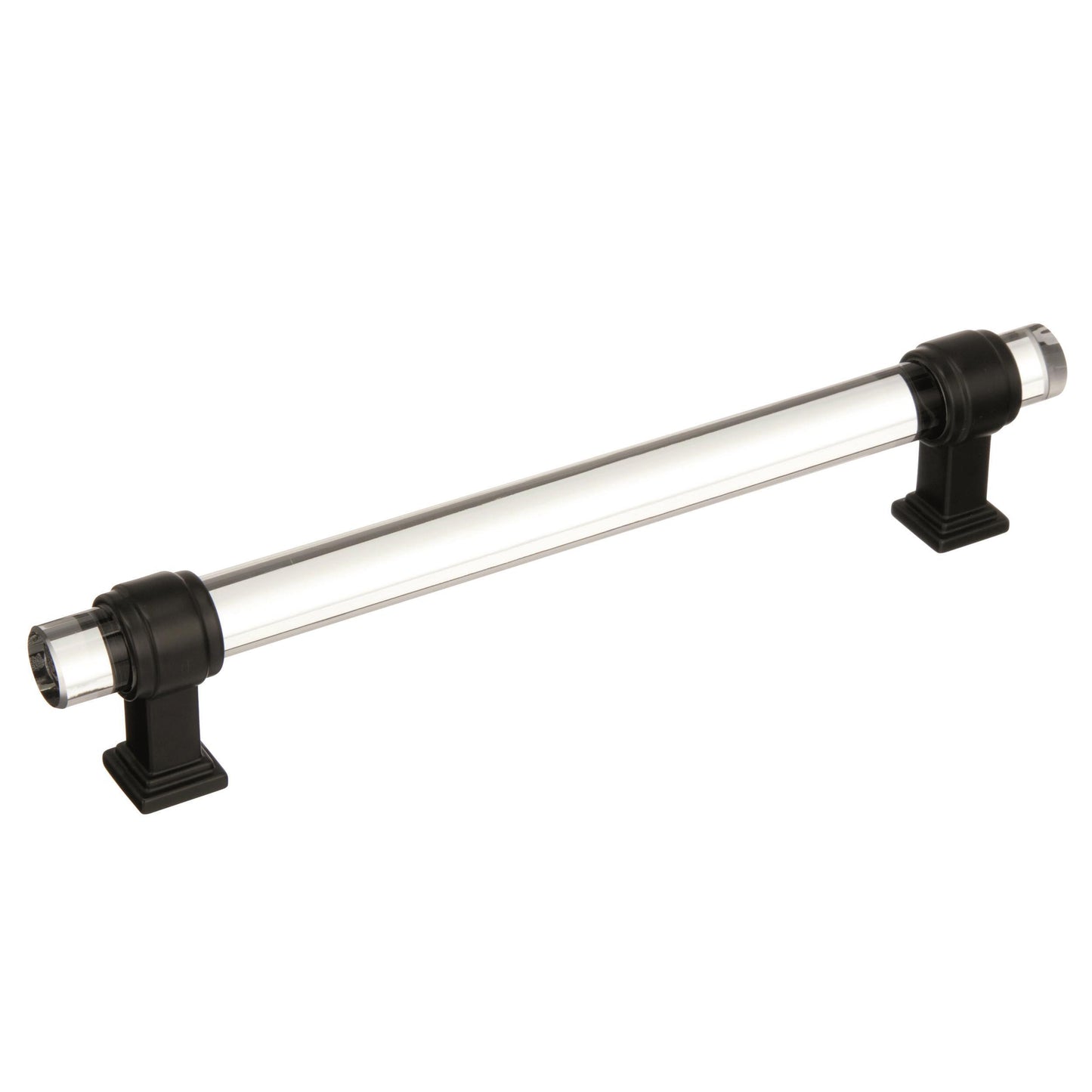 Amerock Glacio Pull - 6-5/16 inch (160mm) CTC - Clear/Black Bronze