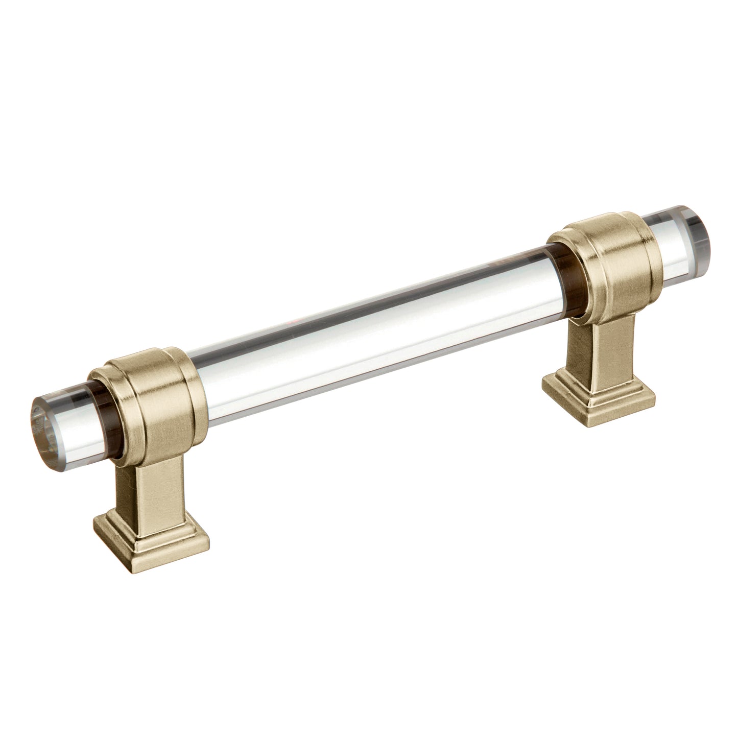 Amerock Glacio Pull - 3-3/4 inch (96mm) CTC - Clear/Golden Champagne