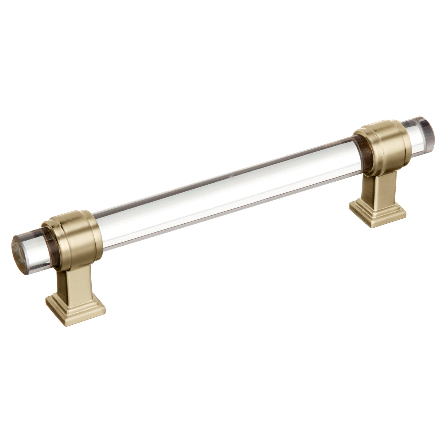 Amerock Glacio Pull - 5-1/16 inch (128mm) CTC - Clear/Golden Champagne