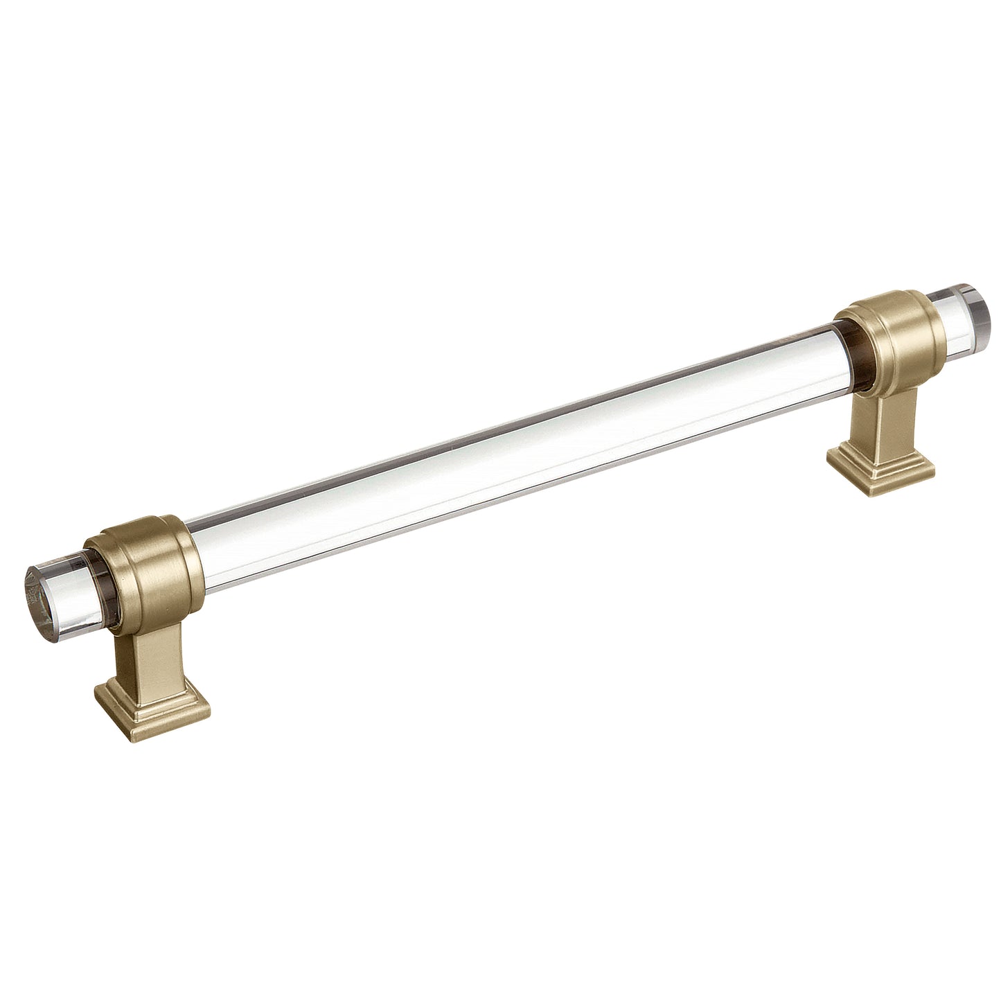 Amerock Glacio Pull - 6-5/16 inch (160mm) CTC - Clear/Golden Champagne