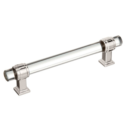 Amerock Glacio Cabinet Pull - Clear/Polished Nickel