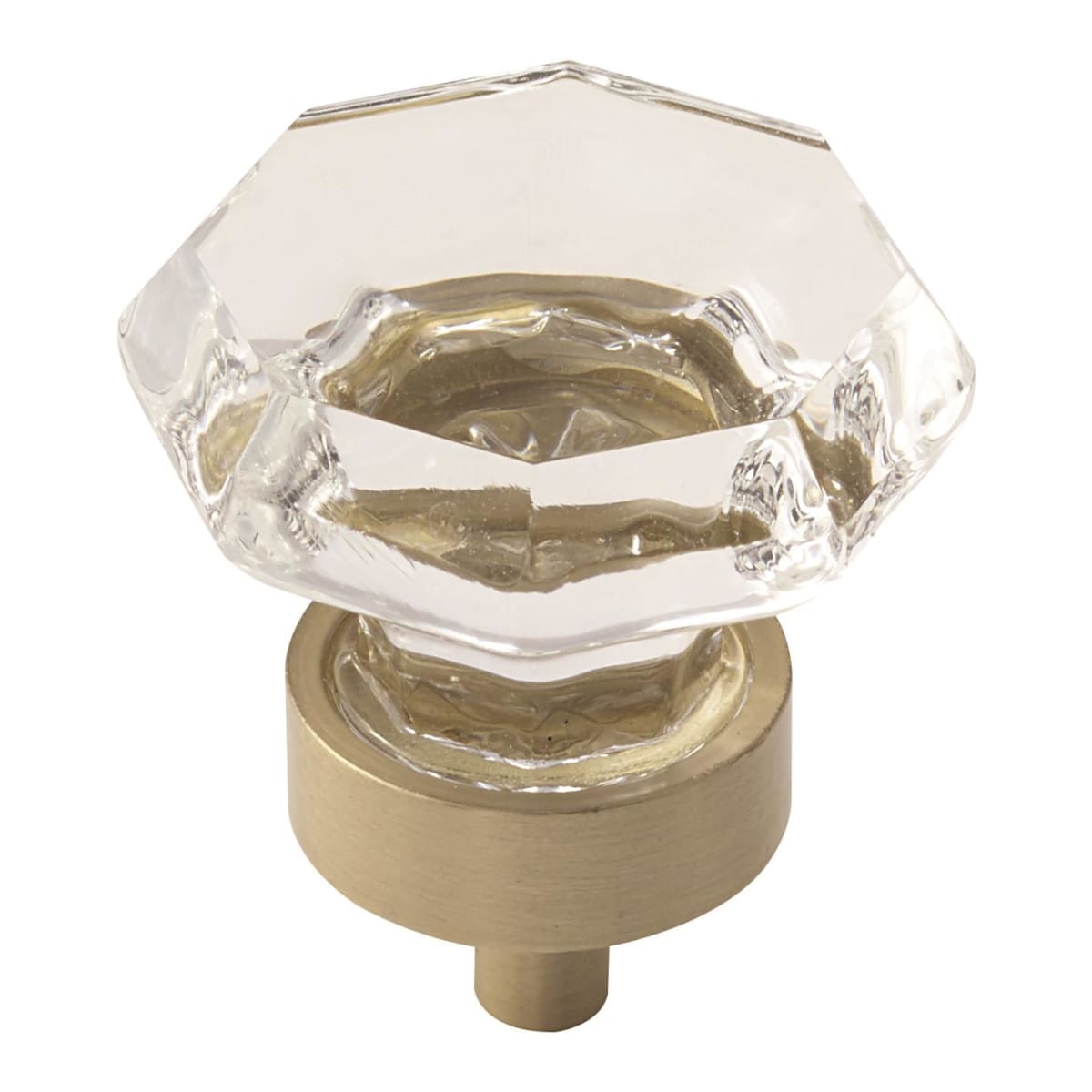 Amerock Traditional Classics Cabinet Knob - Clear/Golden Champagne