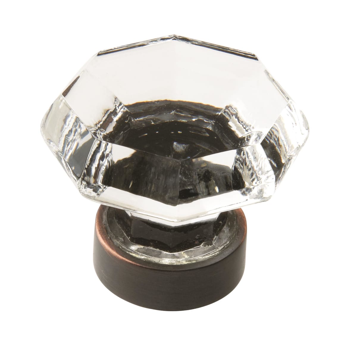 Amerock Traditional Classics Cabinet Knob - Clear/Oil-Rubbed Bronze