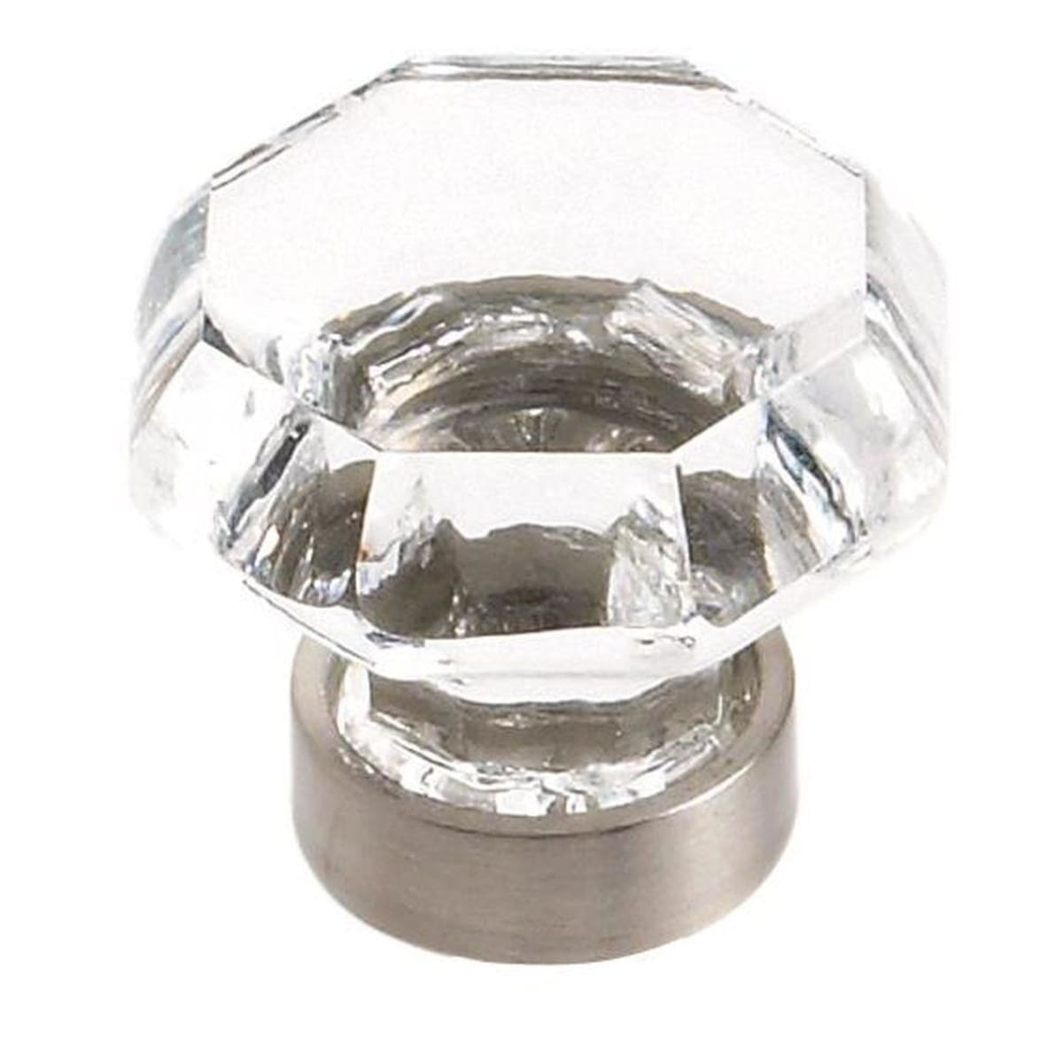 Amerock Traditional Classics Cabinet Knob - Clear/Satin Nickel