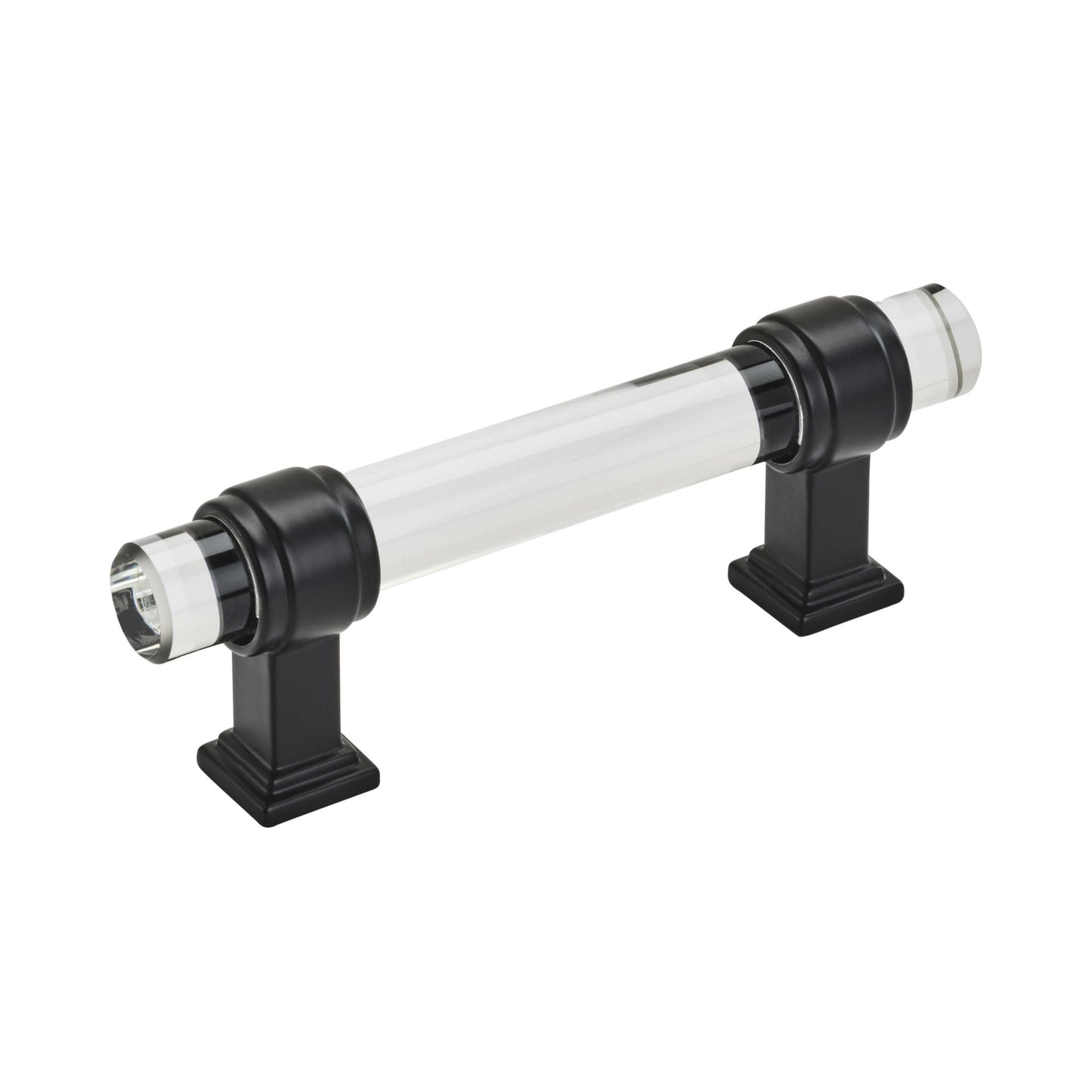 Amerock Glacio Pull - 3 inch (76mm) CTC - Clear/Black Bronze