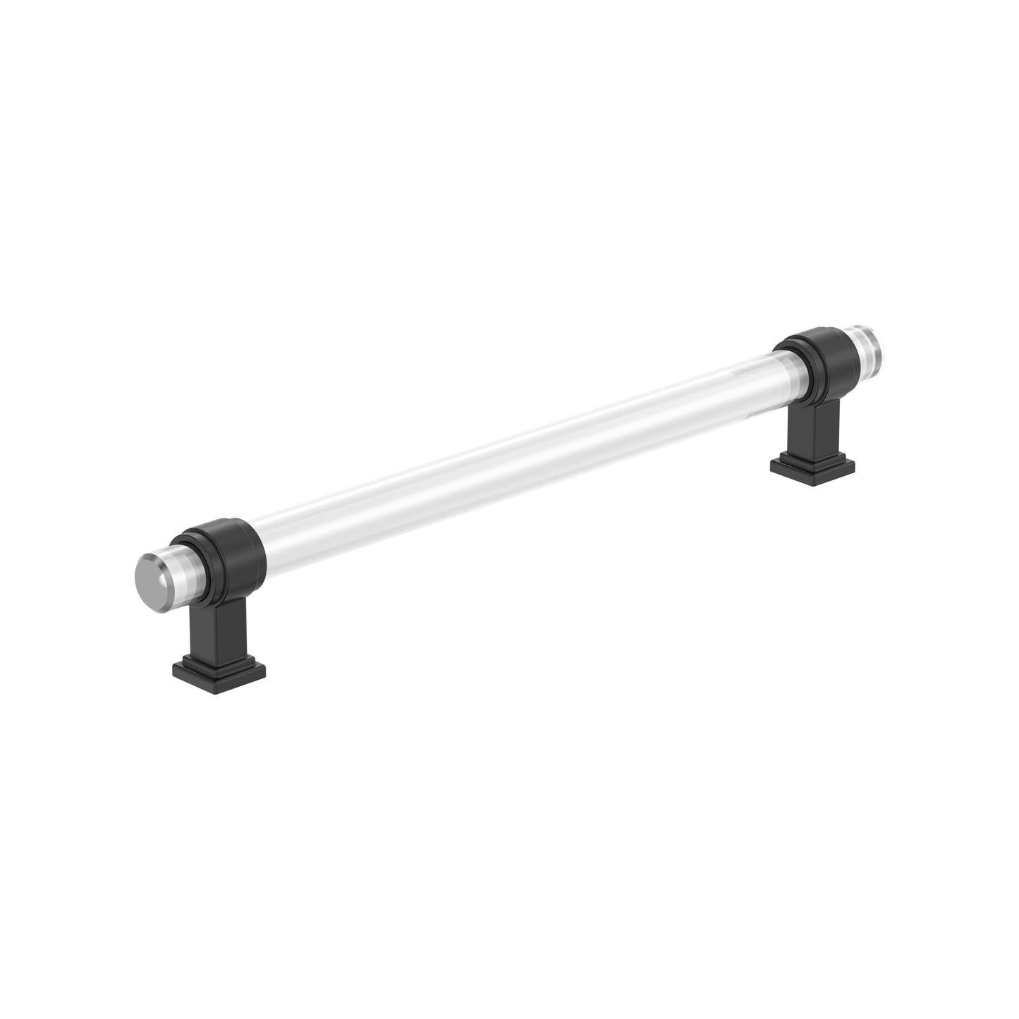Amerock Glacio Pull - 8 inch (203mm) CTC - Clear/Black Bronze