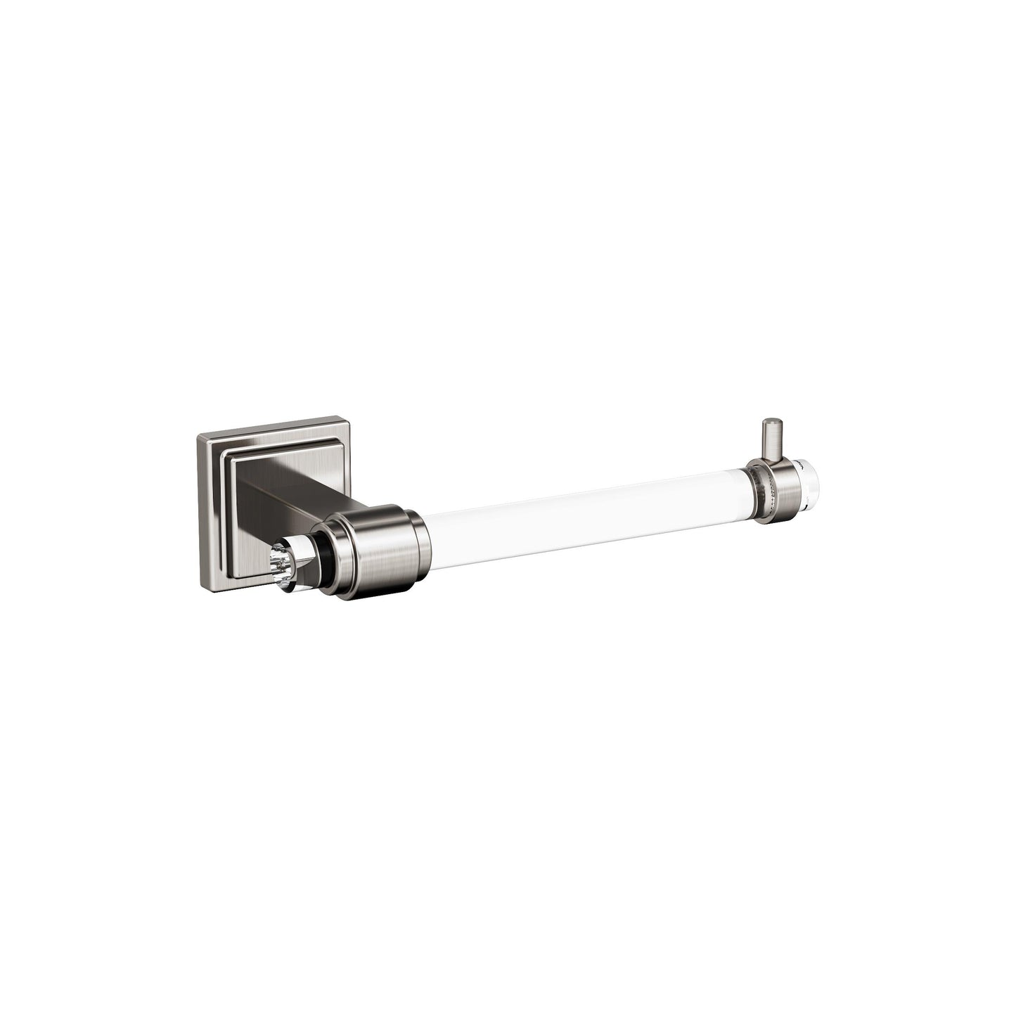 Amerock Glacio Tissue Holder - Single Post - Clear/Brushed Nickel
