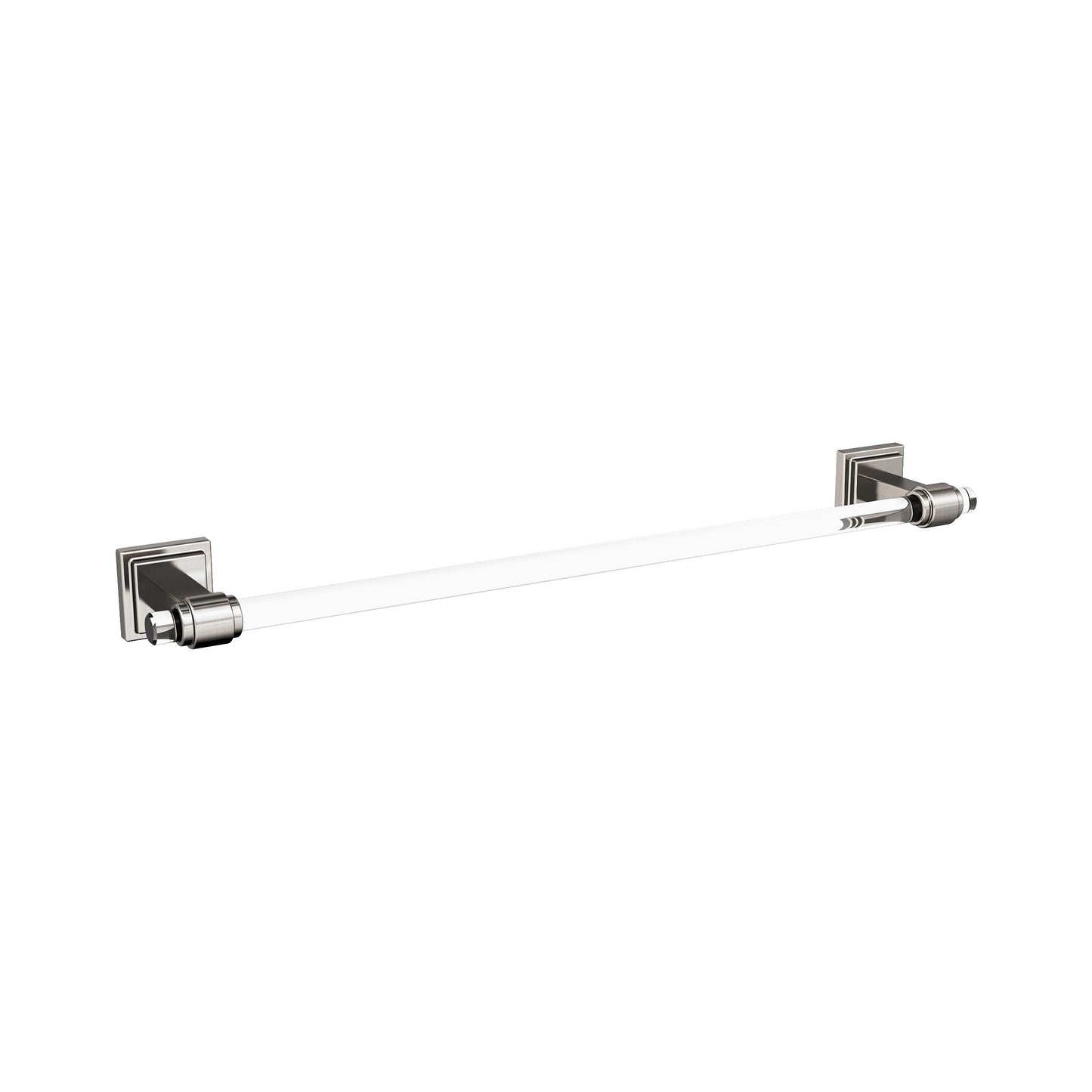 Amerock Glacio Towel Bar - 18 inch (457mm) - Clear/Brushed Nickel