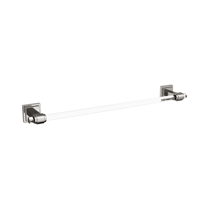 Amerock Glacio Towel Bar - Clear/Brushed Nickel