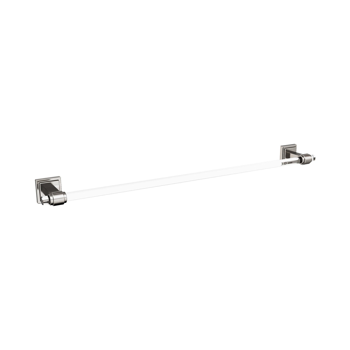 Amerock Glacio Towel Bar - 24 inch (610mm) - Clear/Brushed Nickel