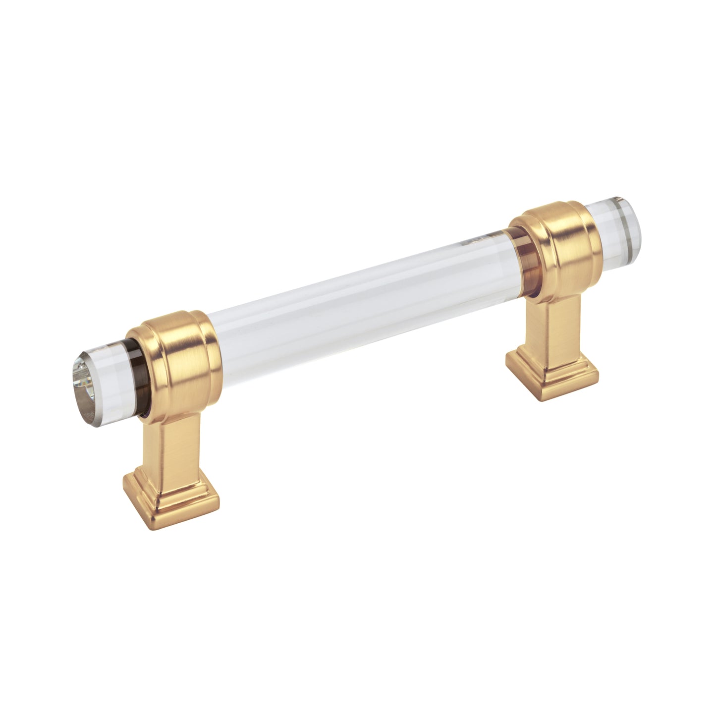 Amerock Glacio Pull - 3-3/4 inch (96mm) CTC - Clear/Champagne Bronze