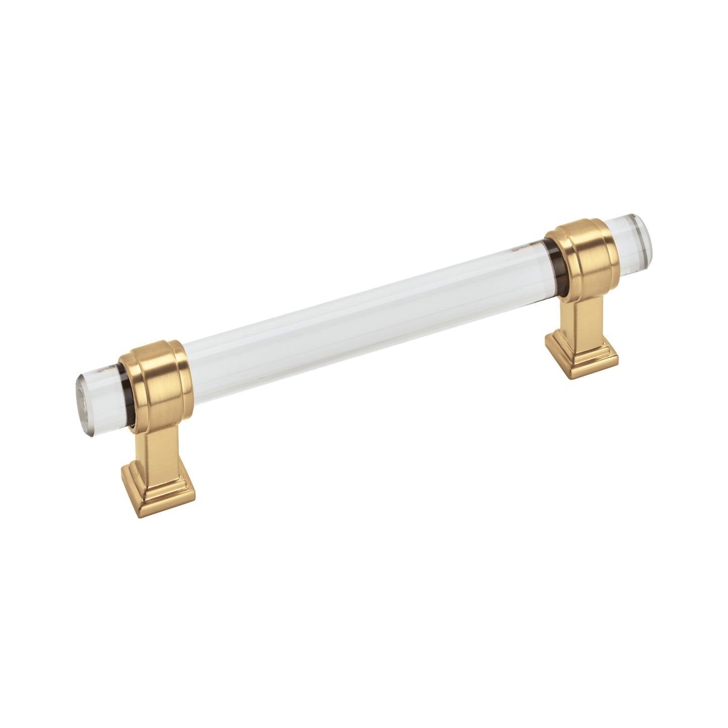 Amerock Glacio Pull - 5-1/16 inch (128mm) CTC - Clear/Champagne Bronze