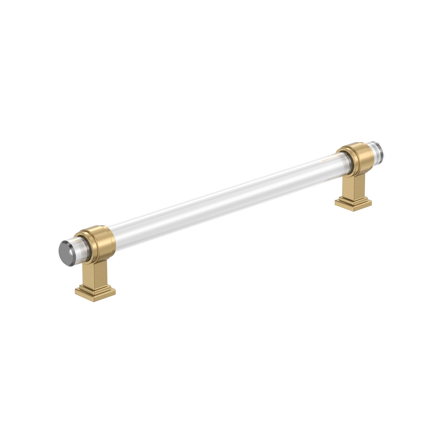 Amerock Glacio Pull - 8 inch (203mm) CTC - Clear/Champagne Bronze