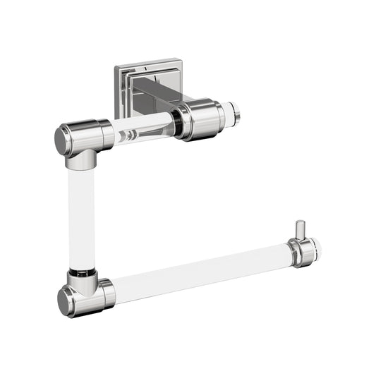Amerock Glacio Towel Ring - 5-7/16 inch (138mm) Width - Clear/Chrome