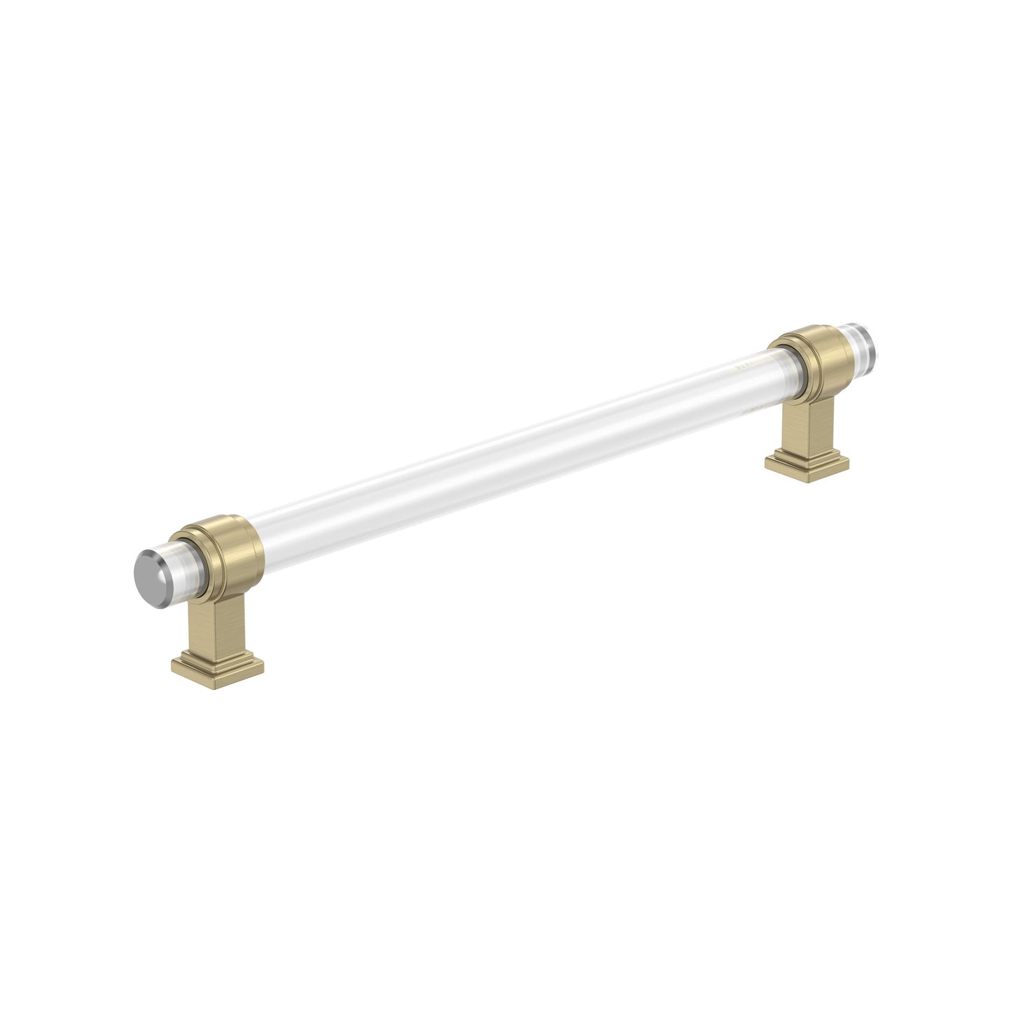 Amerock Glacio Pull - 8 inch (203mm) CTC - Clear/Golden Champagne