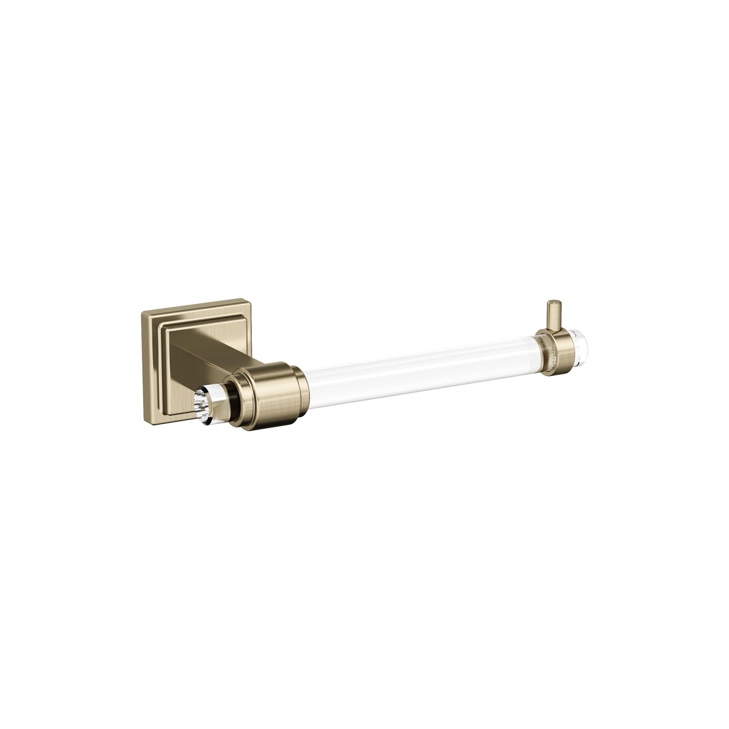 Amerock Glacio Tissue Holder - Single Post - Clear/Golden Champagne