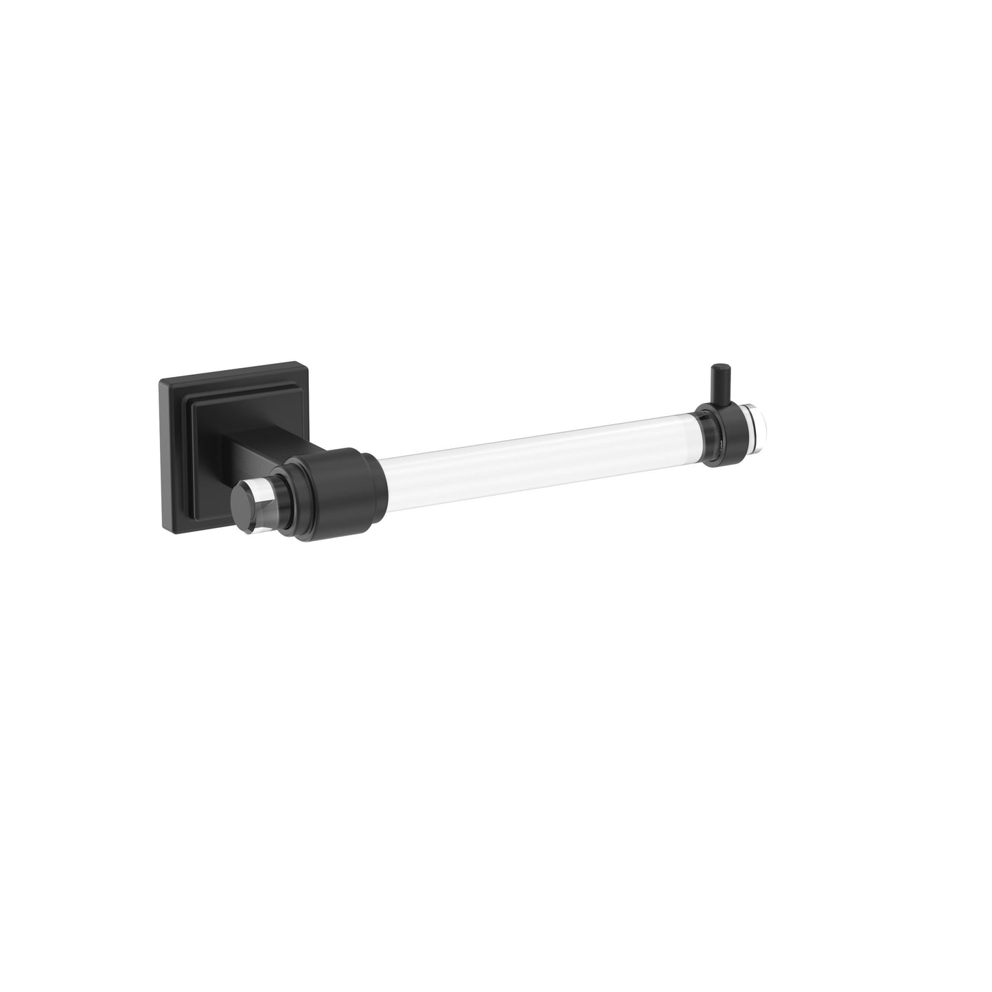 Amerock Glacio Tissue Holder - Single Post - Clear/Matte Black